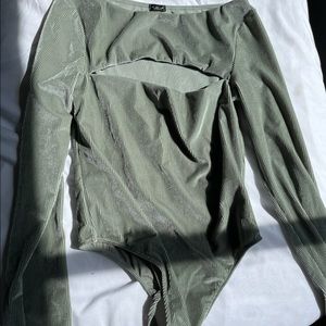 Silver green bodysuit from urban outfitters